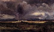 Carl Blechen Stormy Weather over the Roman Campagna painting